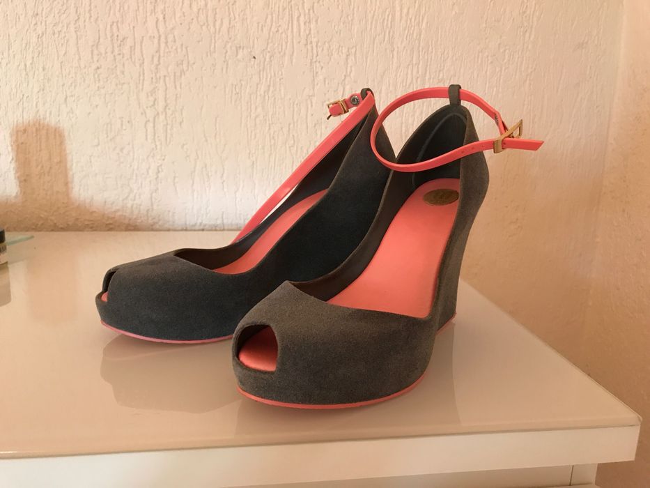 Sandały Melissa szare z elementami różu