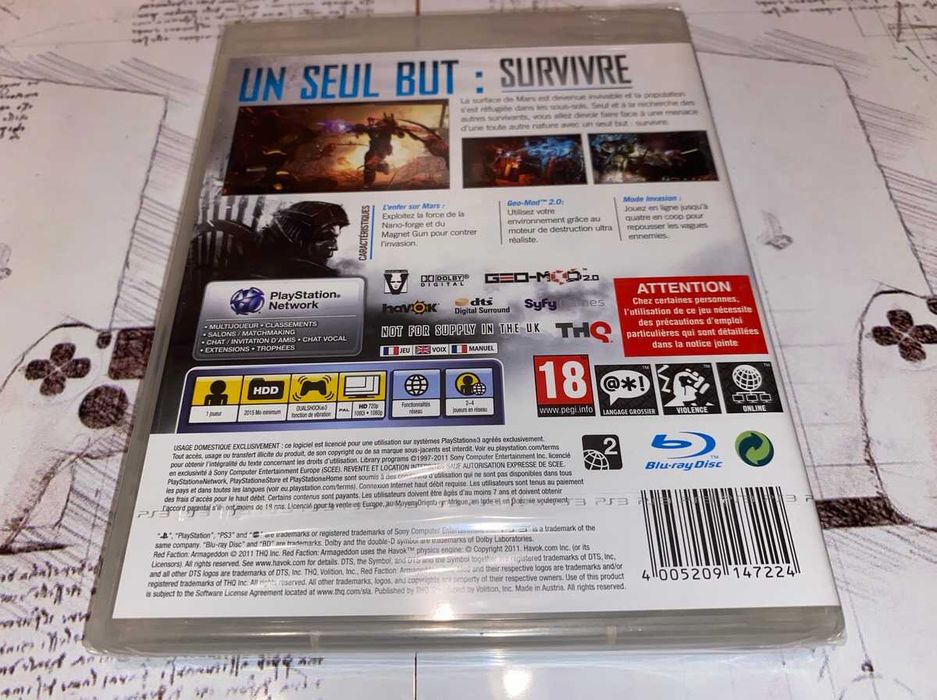Red Faction Armagedon Ps3 nowa folia