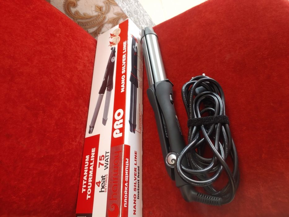 Плойка - утюжок для волос 2 в 1 Hairway Nano Silver Титан