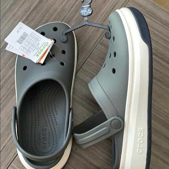 Crocs Crocband Full Force Clog Grey мужские кроксы серые оригинал