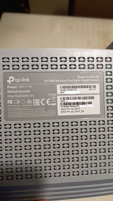 Router Tp-link  Archer C5 dual band 5G