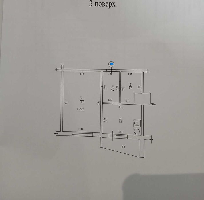 Продам 1к квартиру на Садах-3, 38кв.м., котел