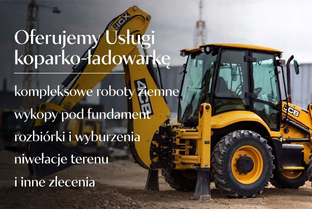 Usługi koparko-ładowarką JCB 4CX