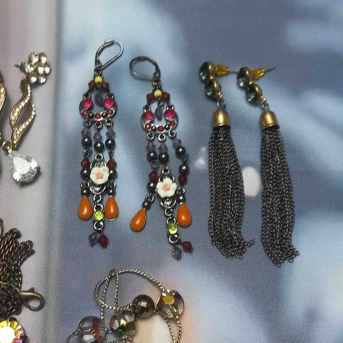 Ювелірна біжутерія. АБ.Сатинове скло. Сережки