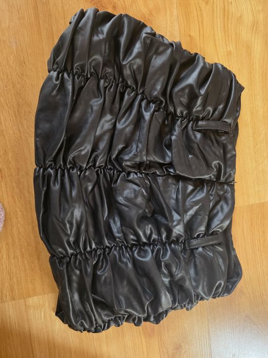 Spódnica mini z imitacji skóry S