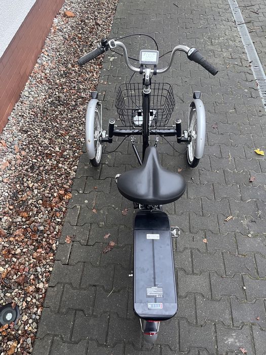 Rower trzykolowy rehabilitacyjny, senior, elektrycxny Lindebjerg