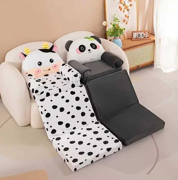 Кресло детское мягкое Панда раскладное трансформер для малышей