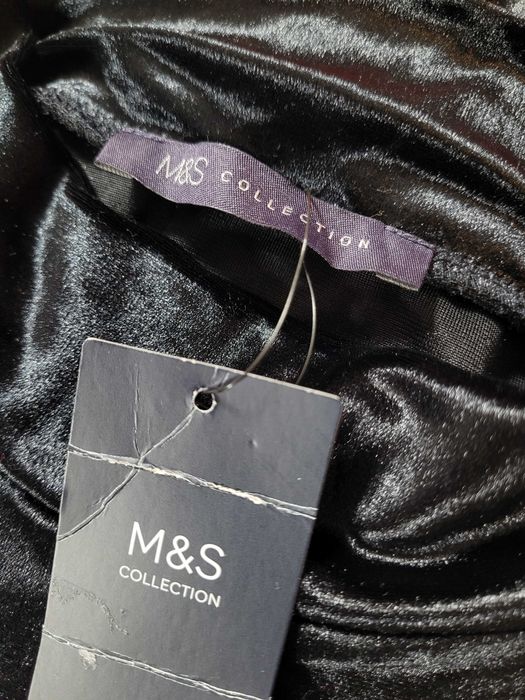 Nowa czarna welurowa bluzka damska półgolf 42,XL Marks&Spencer M&S