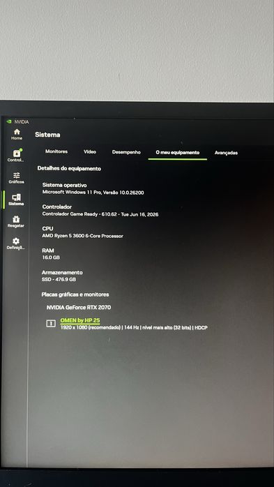PC Gamer Ryzen 5 + RTX 2070