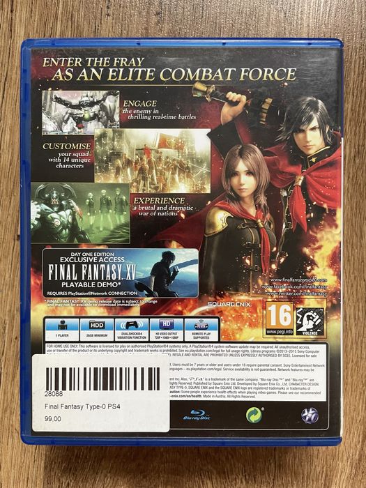Final Fantasy Type 0 Ps4