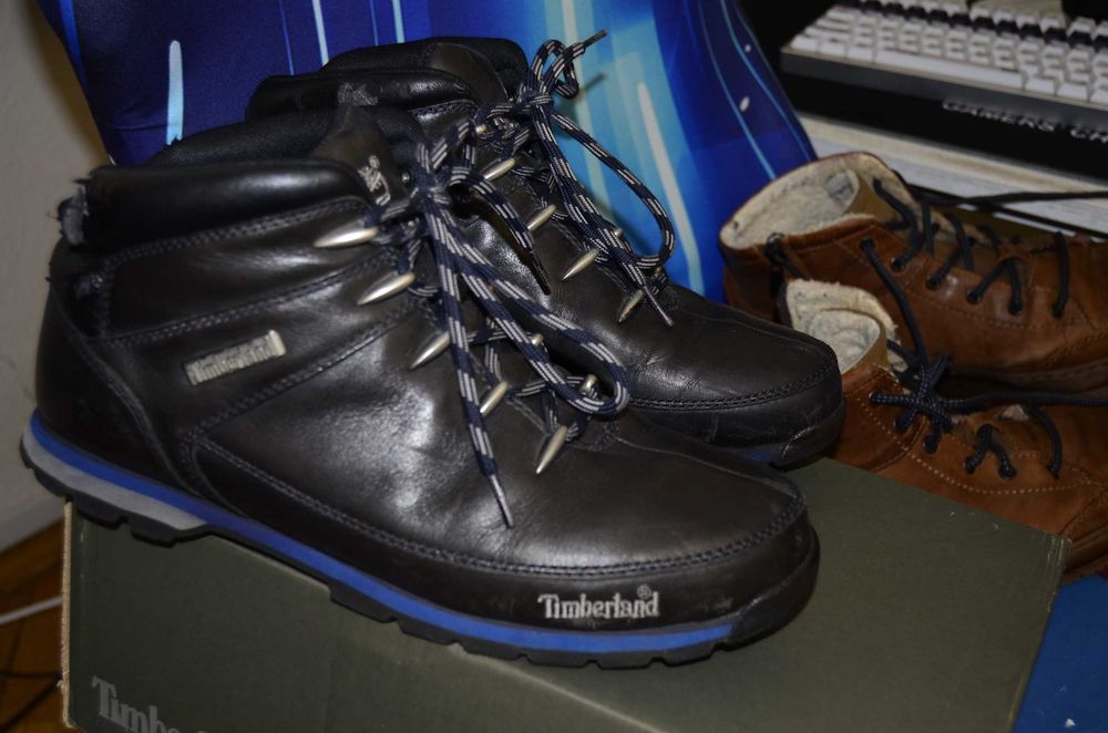 Кожаные зимние ботинки Timberland 45 размера, ботинки бренда Bugatti