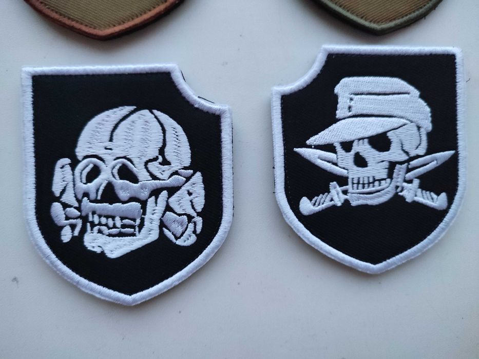 Патч нашивка шеврон на липучке немецкий череп