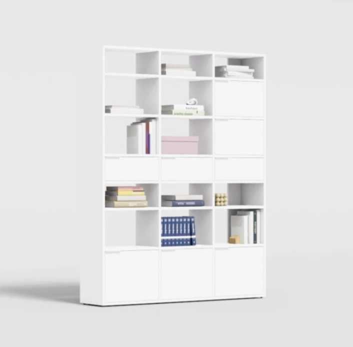 Meble Tylko - nowy regał, Type02 – Snow White, 153x193x32 cm