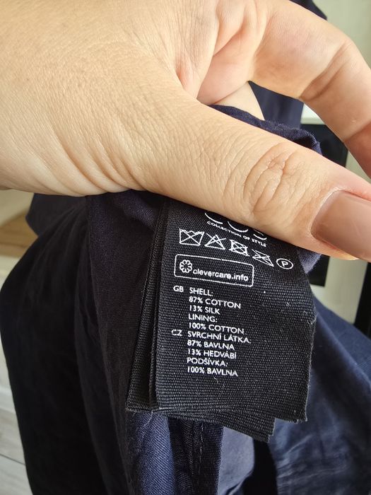 Sukienka COS z jedwabiem r.36 elegancka klasyczna bawełna