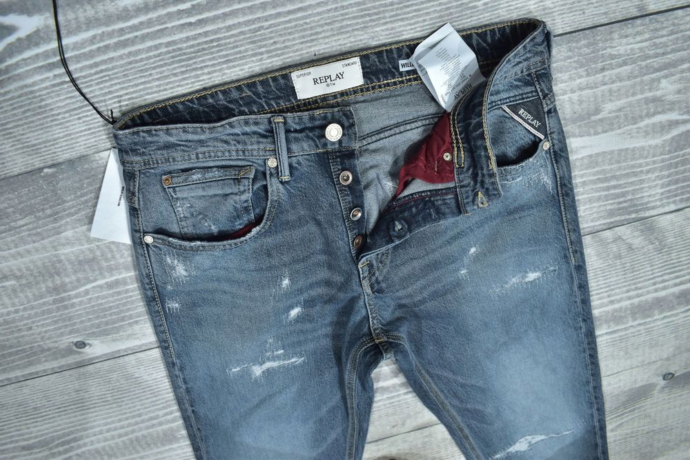Replay Willbi Regular Slim Fit Jeansy Męskie W31 L32