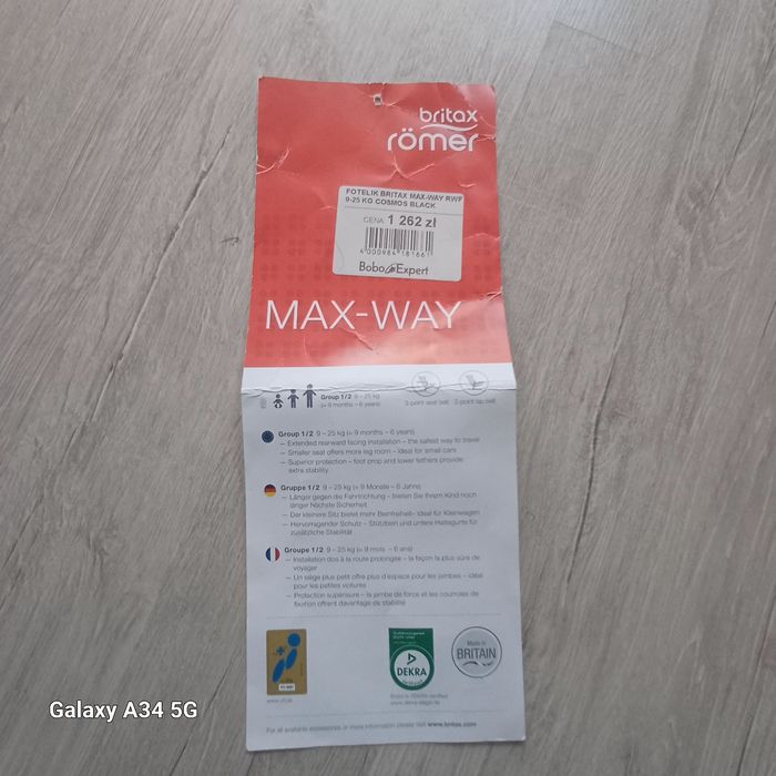Fotelik  samochodowy  britax rõmer