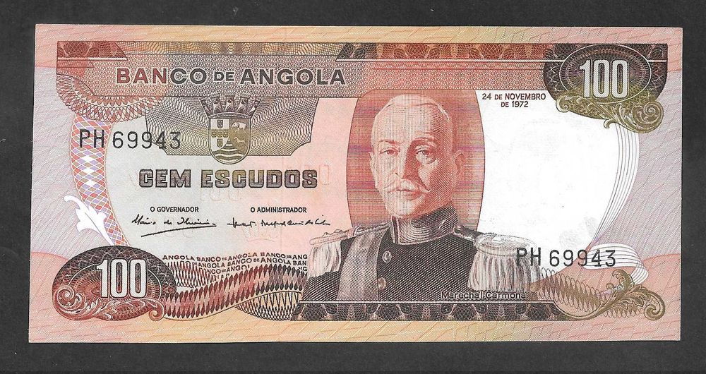 Angolan Banknote - 100 Escudos of 1972