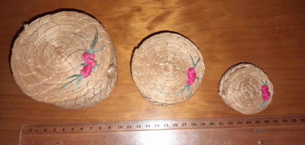 3 cestinhas artesanais