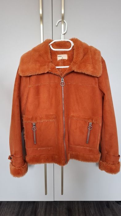 Kurtka ocieplana ramoneska z futerkiem koton S