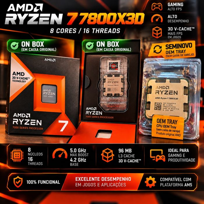 Seminovos   AMD Rysen 7  7800x3d