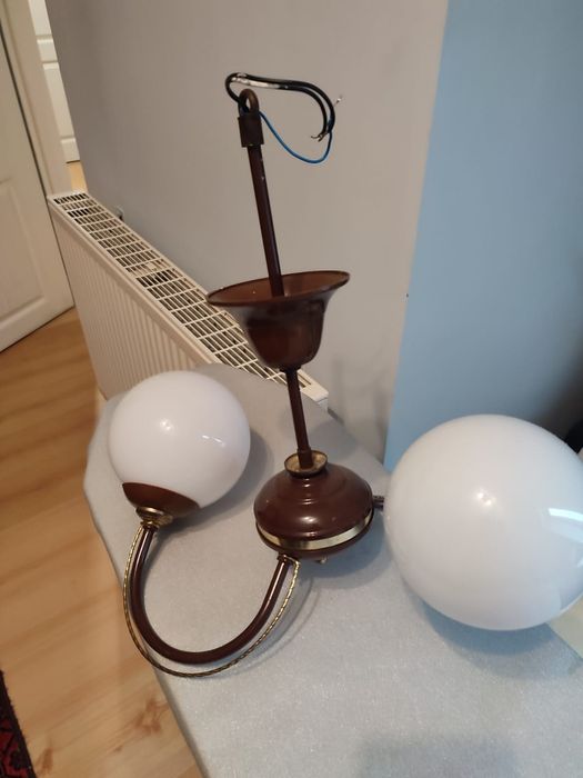 Lampa wisząca  z dwoma kulami