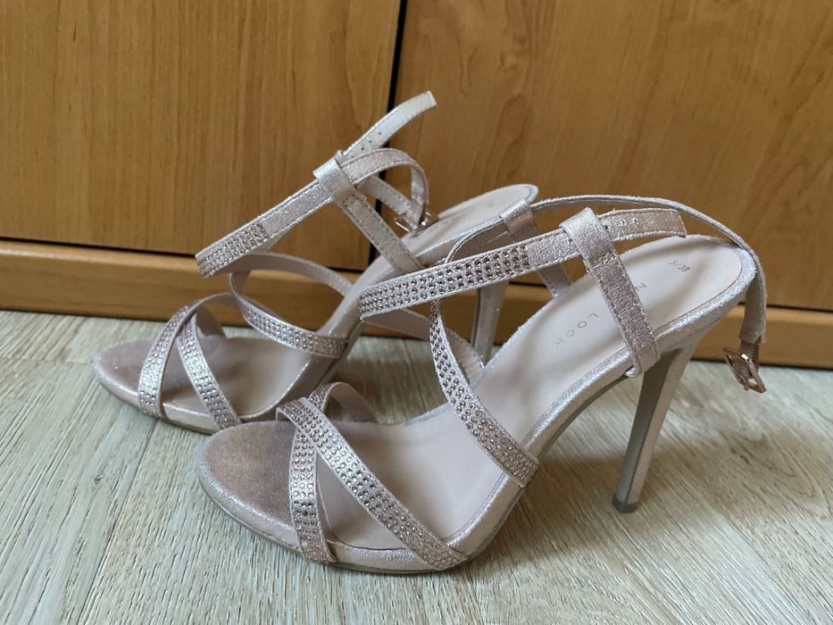 Buty na obcasie, szpilki new look 38, kryształki