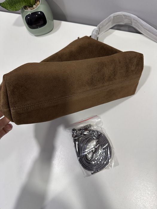 Сумка замшевая натуральная шоколадного цвета/замшева сумка