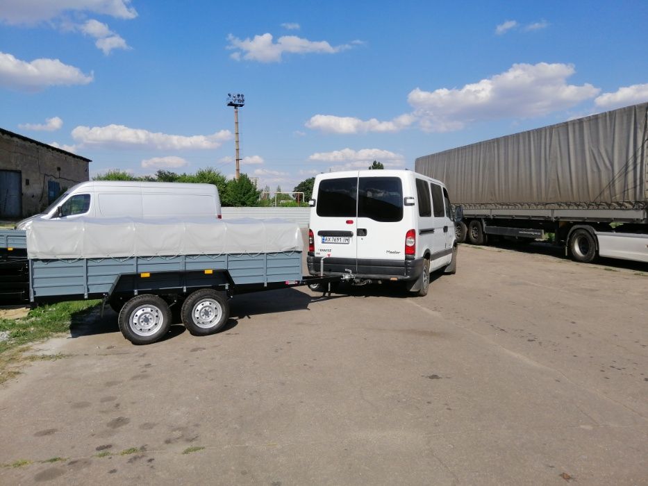 Двухосний причеп з гальмами і без в Запоріжжі для легкових авто. Прицеп с доставкою