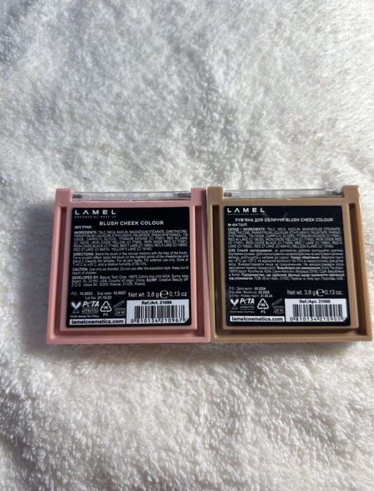Лот румяна Lamel Make Up Cheek Colour New 404, 405