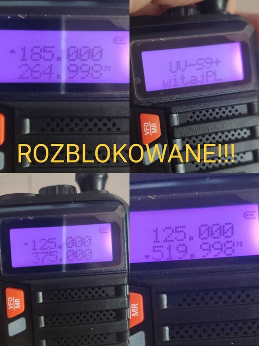 ROZBLOKOWANY BAOFENG UV-S9 + UV-5R 10W 50KM tri-band Radiotelefon NOWY
