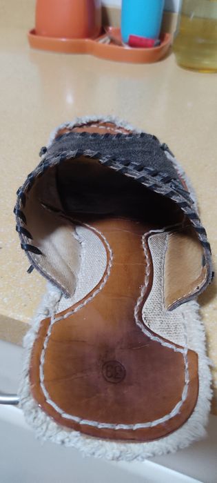 Chinelos artesanais em pele genuína 39/40 Turquia