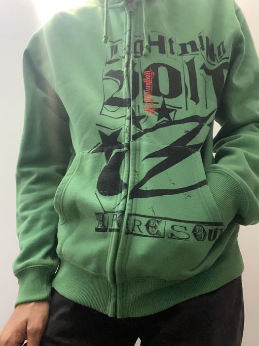 Hoodie verde da lightning bolt