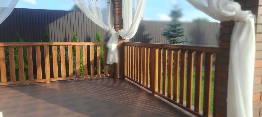 Перила для терас. Перила. Огорожа. Перила для веранди. Огорожі