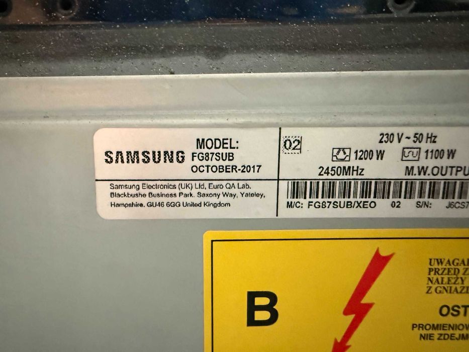 Kuchenka do zabudowy SAMSUNG FG87SUB
