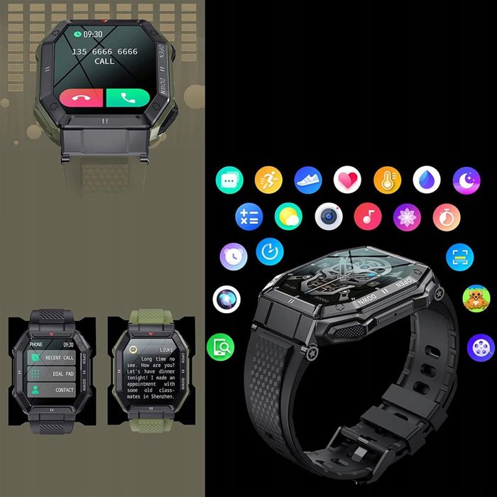 Super smartwatch wojskowy