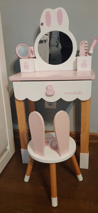 Toaletka drewniana króliczek dla dziewczynki Nunukids