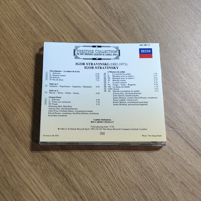 Prestige Collection Stravinsky Divertimento Le Baiser de La Fée