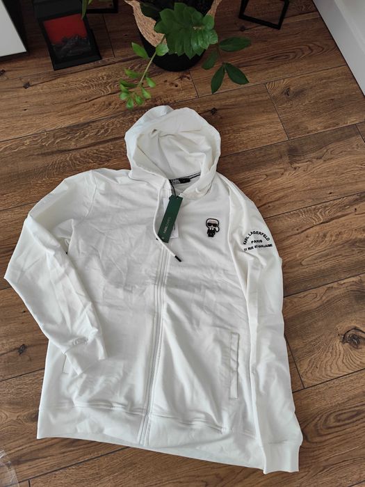 Nowa bluza meska xl karl legerfeld zamek kaptur przezent mikolaj