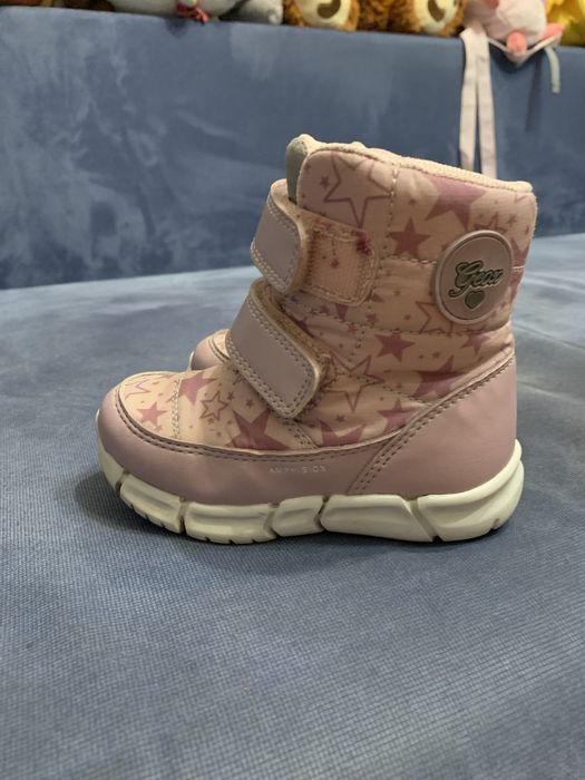 Дитячі зимові рожеві чобітки Geox на дівчинку 23 розміру
