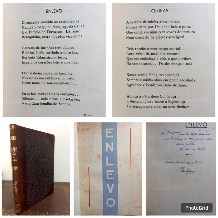 Att. Braga - Poesias ( Enlevo ). Por Áurea Serra, pseudónimo de uma autora oculta. Único exemplar conhecido