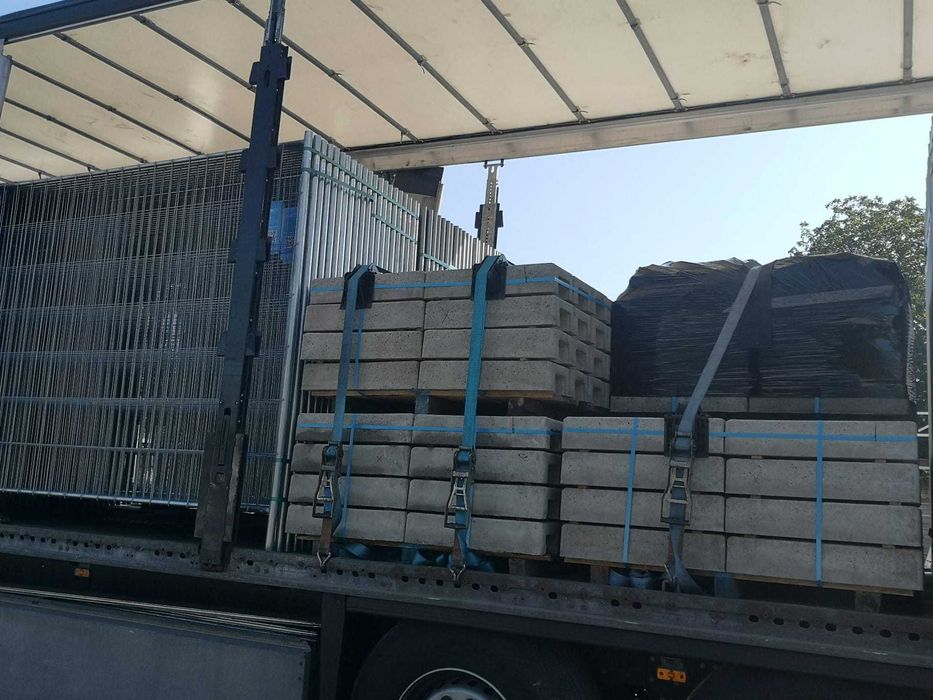 Ogrodzenie budowlane ~ 60 m, 18 paneli tymczasowych, stopy i złączki, ogrodzenie tymczasowe, mobilne ogrodzenie, płoty, panel 3,43 m x 2 m
