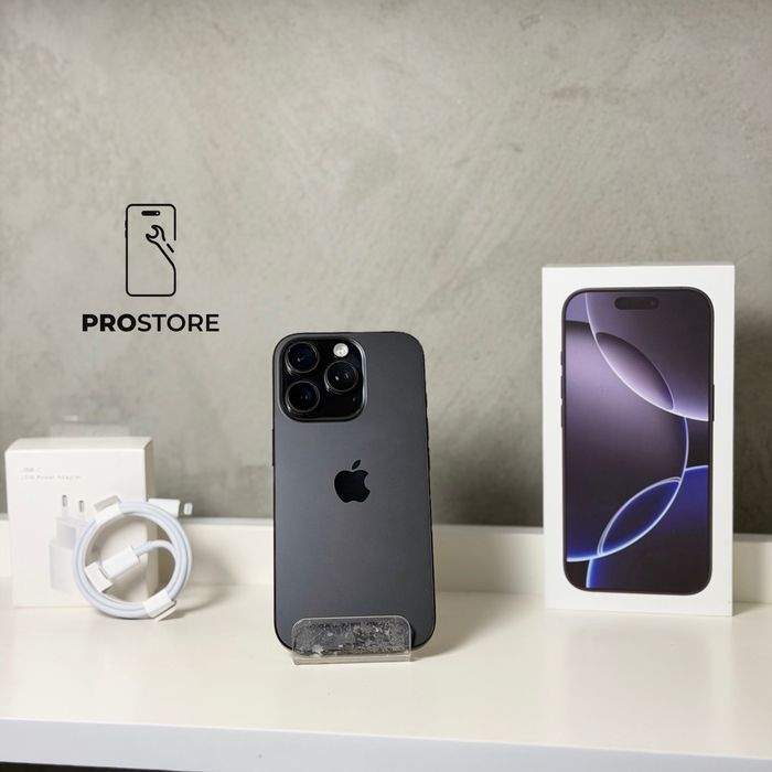 Sklep! Apple iPhone 16 Pro 128GB Black Titanium | Bateria 93% | Zamiana | Gwarancja 3 msc | Faktura VAT Marża |