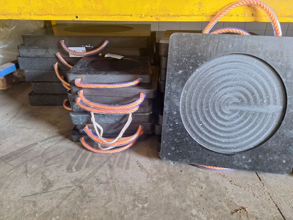 Bases de sapatas de grua disspadores de peso