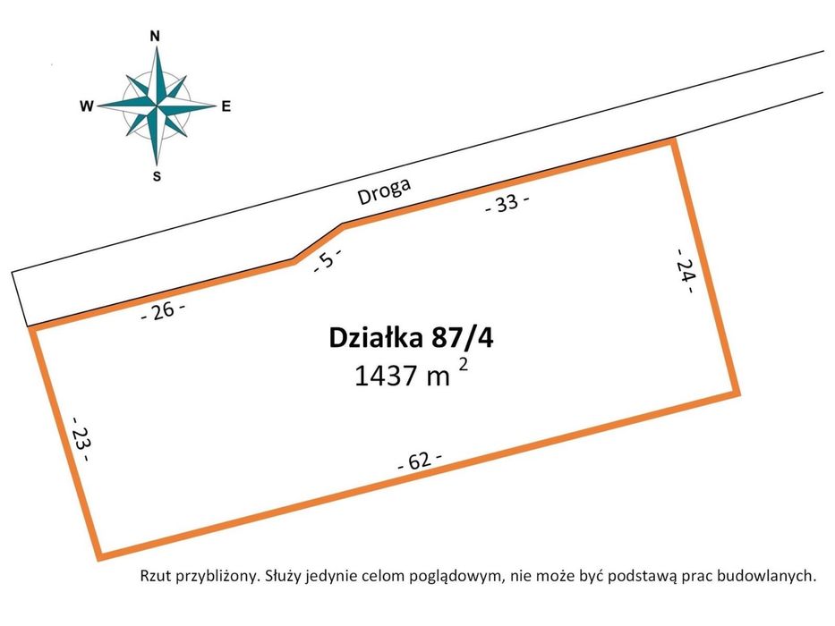 Rydzynki, 1000 m2, Działka budowlana nr.  87/8