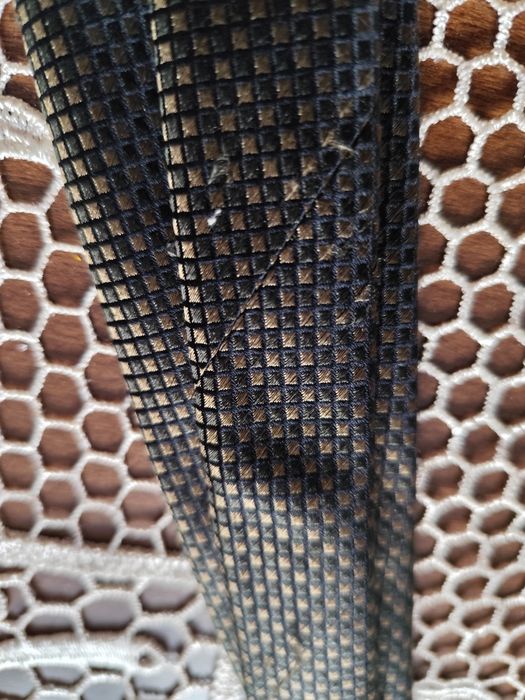 Męski krawat z wiskozy w geometryczny wzór. Zara.