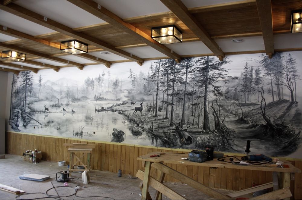 Роспись стен, розпис стін, аерографія