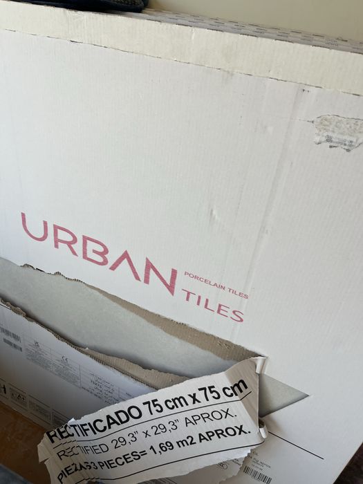 Pavimento ceramico 75x75 - 8 caixas cinza perola