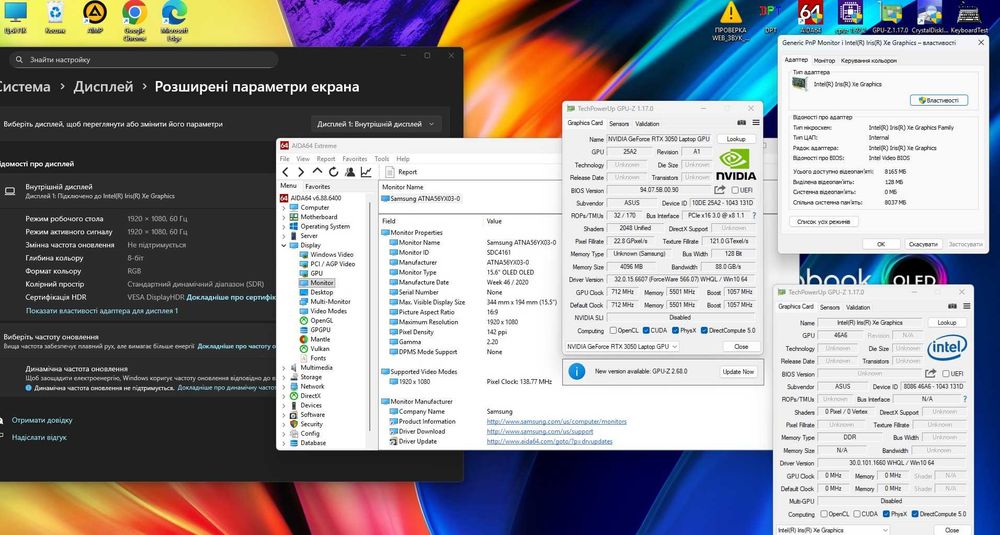 OLED Игровой Asus VivoBook Pro 15 FHD i7-12700H 16 512 RTX 3050 Win11