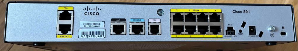 Маршрутизатор Cisco 891-K9.