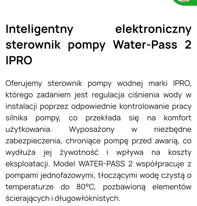 Sterownik pompy głębinowej